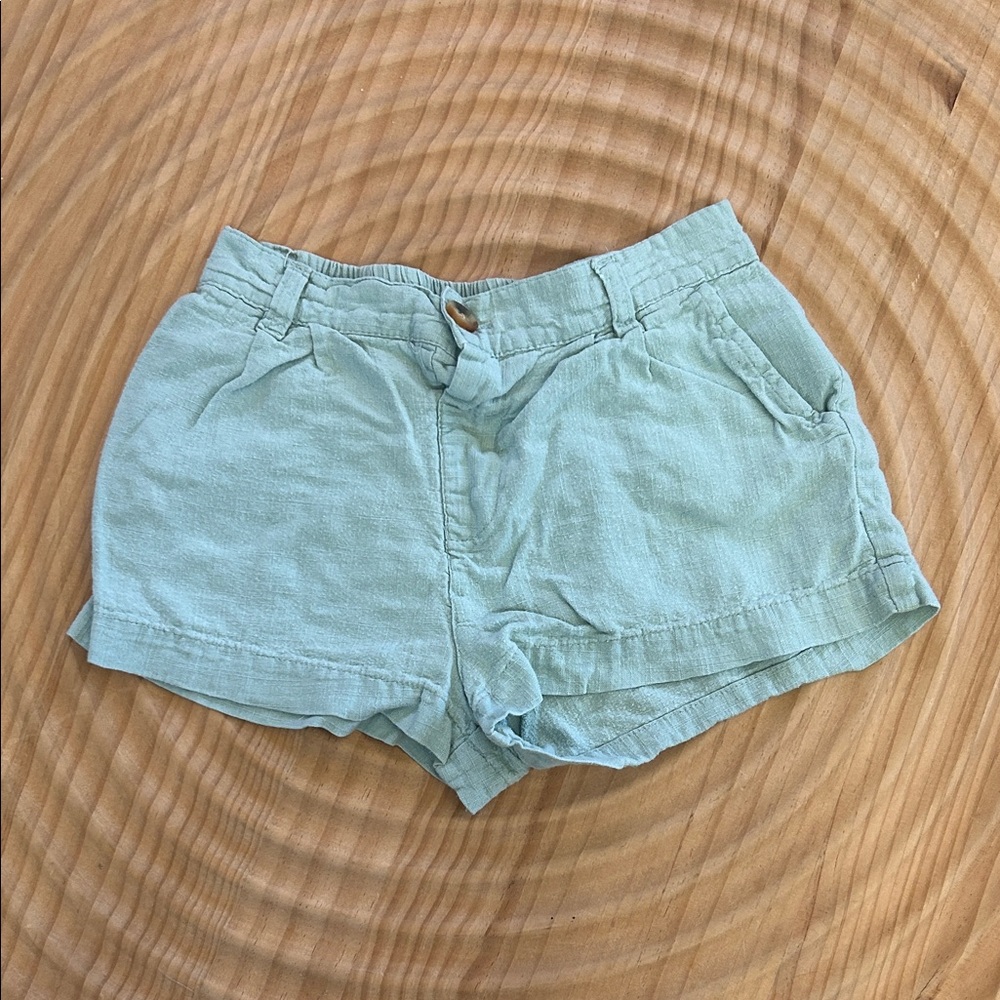 High Waist Mint Green kids Shorts